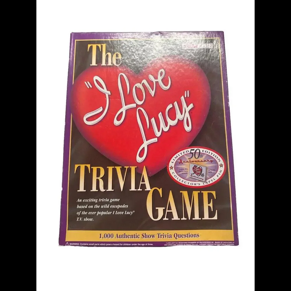 I Love‎ Lucy Trivia Game! W/ Pin. Still In Original Box. Hard To find